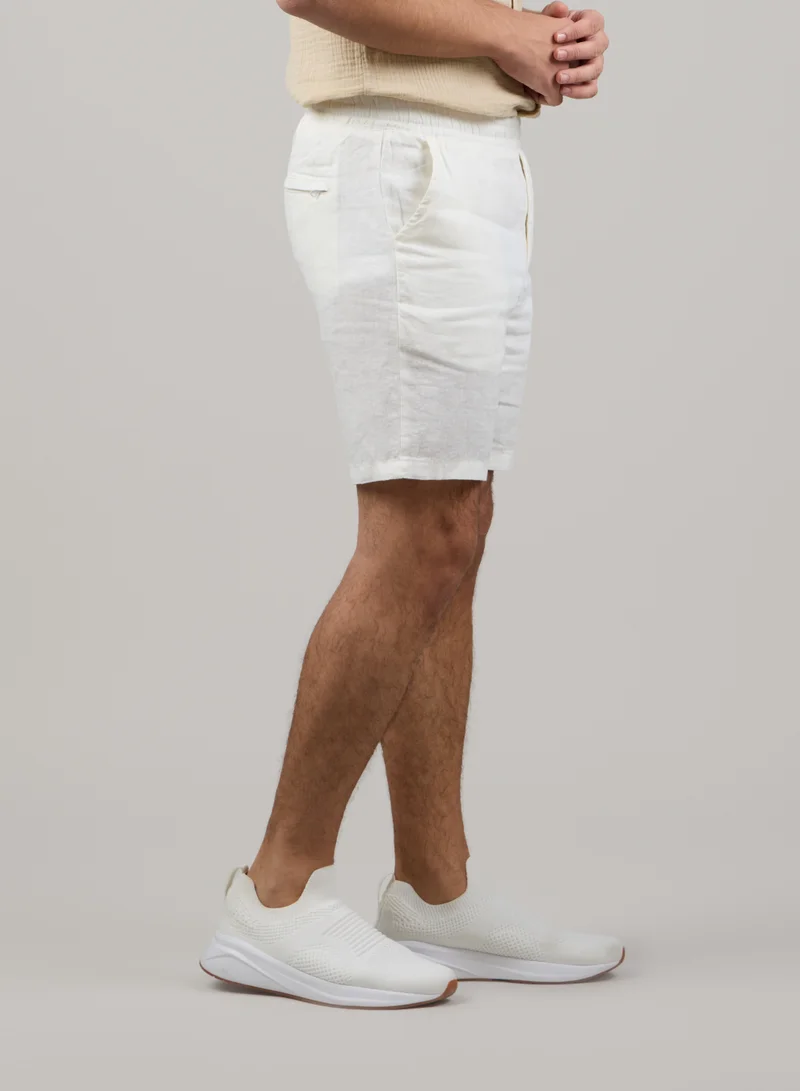 Just Nature 100% Linen Elasticated Waist Shorts